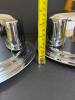 Pair Everedy Chrome Cake Carriers with Wood Handles - 6