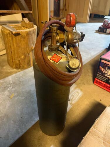 Prest-O-Lite Acetylene Tank with Regulator and Hose