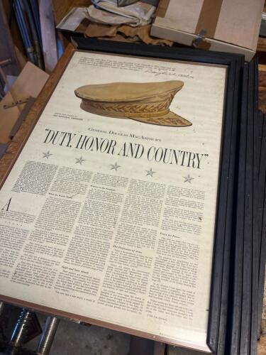 General Douglas MacArthur Duty, Honor and Country Poster