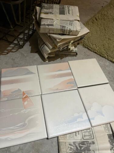 Decorative Art Ceramic Tiles with Sailboat Motif