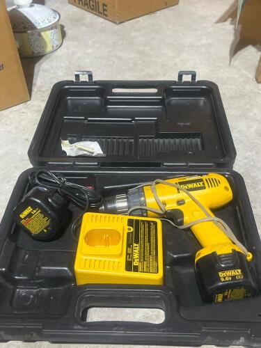 DeWalt 9.6V Cordless Drill with Charger in Case