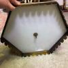 Currier & Ives Hexagonal Glass Ceiling Light with Winter Scenes - 6