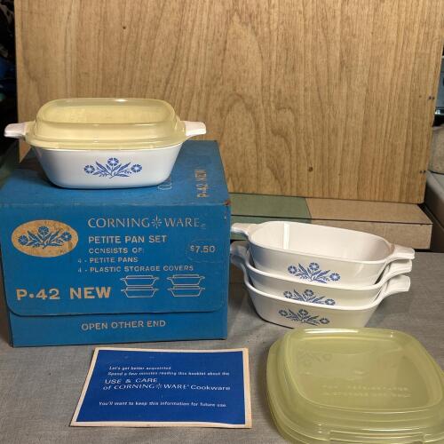 Corning Ware Cornflower Petite Pan Set in Original Box