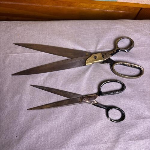 Pair of Large Tailor Shears and Betakut Scissors