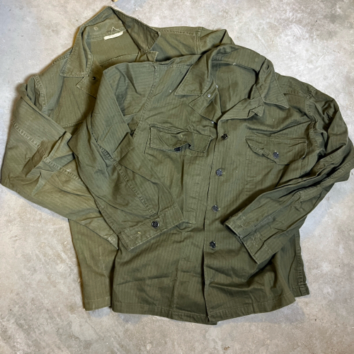 Vintage Olive Drab Military Field Shirts