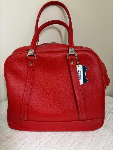 Tourister Red Leather Travel Bag