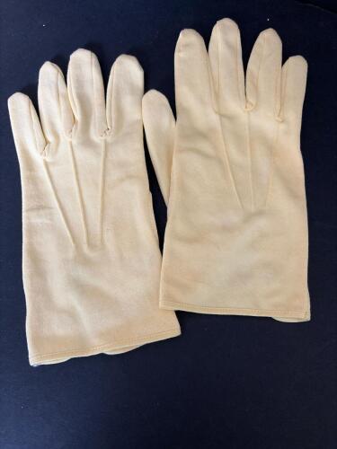 Two Pairs Yellow Cotton Gloves