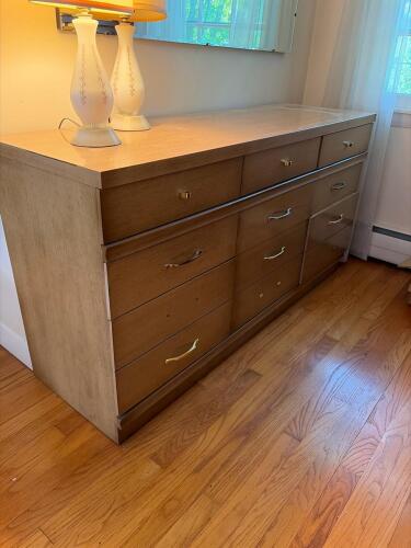 Vintage Dresser with Brass Pulls