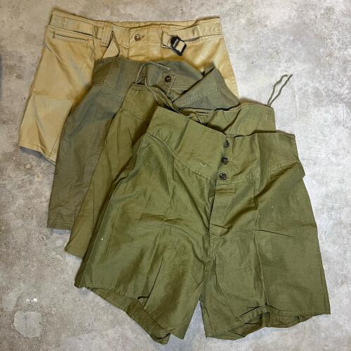 Four Vintage Military Shorts Mixed Colors