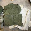 Military Coveralls and White Jumpsuit
