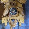 Carved Wooden Forest-Style Cuckoo Clock with Weights - 3