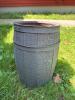 Wooden Barrel with Metal Hoops
