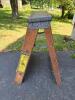 Wood Step Ladder with Metal Braces - 3