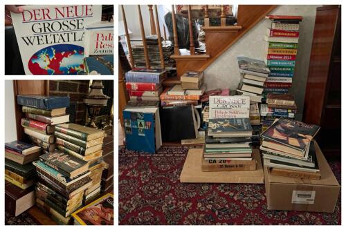 Large Book Lot, with German Language Titles, Coffee Table Books and More