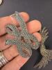 Three Sterling Silver Marcasite Brooches, 41.25 grams - 2
