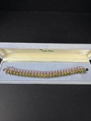 Jade Tree Pink and Green Stone Bracelet