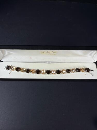 Plated Sterling Silver Gemstone Bracelet