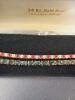 Pair Gold Over Sterling Silver Gemstone Tennis Bracelets - 7