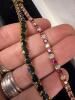 Pair Gold Over Sterling Silver Gemstone Tennis Bracelets - 9
