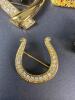 Five Swarovski Gold Tone Crystal Brooches - 2