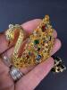 Five Swarovski Gold Tone Crystal Brooches - 5