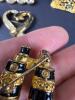Five Swarovski Gold Tone Crystal Brooches - 8
