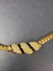 Christian Dior Gold Tone Necklace Crystal Accents - 2