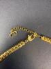 Christian Dior Gold Tone Necklace Crystal Accents - 3