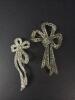 Pair of Sterling Silver Bow Brooches