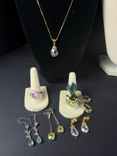 Sterling and Plated Sterling Jewelry Lot