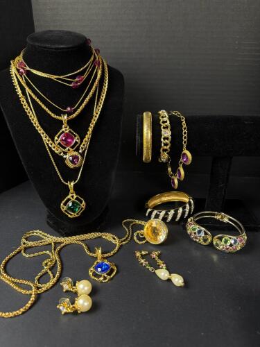 Assorted Gold-Tone Costume Jewelry Lot