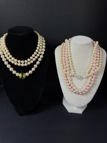 Two Marvella Multi-Strand Faux Pearl Necklaces and More