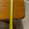 Wooden Table with Turned Legs and Casters - 7