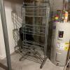 Rolling Plastic Garment Drying Rack with Multiple Folding Shelves