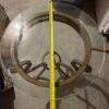 Wrought Iron and Glass Round Side Table - 3