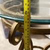 Wrought Iron and Glass Round Side Table - 5