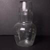 Glass Carafe and Tumbler Set with Floral Etch