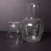 Glass Carafe and Tumbler Set with Floral Etch - 2