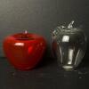 Pair Of Glass Apple Decor