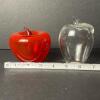 Pair Of Glass Apple Decor - 3