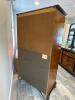 Wood Armoire Chest with Floral Inlay - 7
