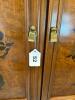 Wood Armoire Chest with Floral Inlay - 13
