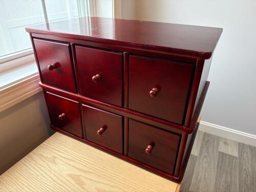 Wooden Six-Drawer Cabinet #1
