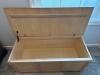 Oak Veneer Blanket Chest Trunk - 3