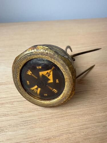 Vintage Swiss Germany Brass Surveyor's Compass