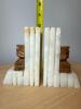 Pair Carved Stone Bookends with Tiki Motif - 2
