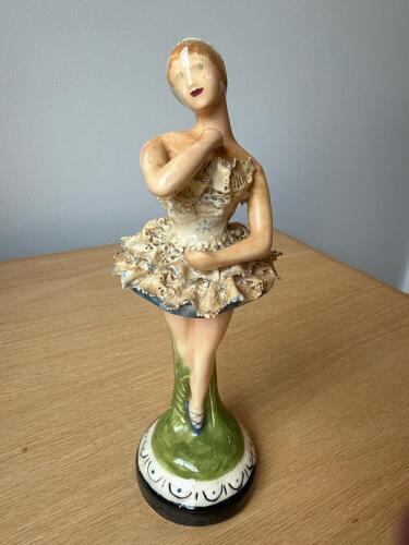 Porcelain Figurine of Ballerina with Green Base