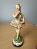 Porcelain Figurine of Ballerina with Green Base
