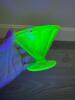 Six Federated Green Uranium Glass Sherbet Cups - 2