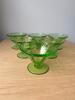 Six Federated Green Uranium Glass Sherbet Cups - 3